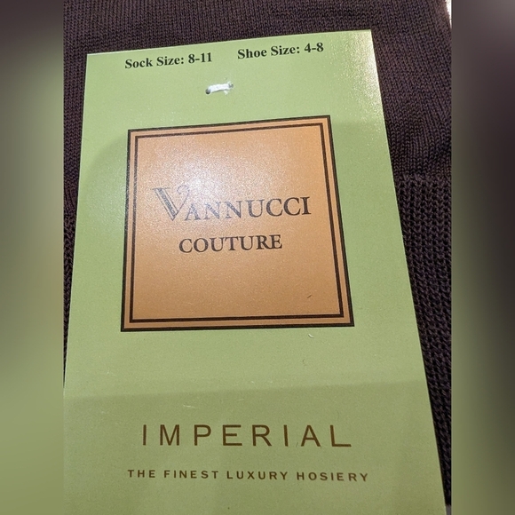 NWT Vannucci Couture Brown Imperial Cotton Dress socks 3 pairs -shoe size 4-8 - Picture 8 of 11